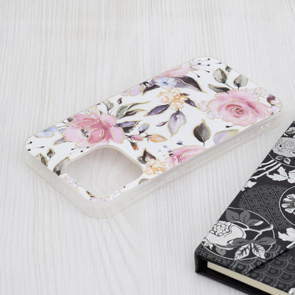 Husa de protectie Techsuit Marble Series compatibila cu Apple iPhone 15 Pro Max, acoperire spate, Chloe White