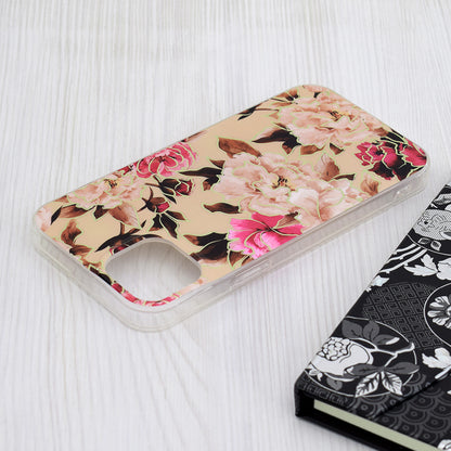 Husa de protectie Techsuit Marble Series compatibila cu Apple iPhone 15 Plus, acoperire spate, Mary, Berry Nude