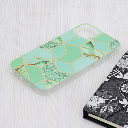 Husa de protectie Techsuit Marble Series compatibila cu Apple iPhone 15 Plus, acoperire spate, Green Hex