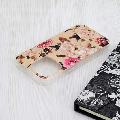 Husa de protectie Techsuit Marble Series compatibila cu Apple iPhone 15 Pro, acoperire spate, Mary, Berry Nude