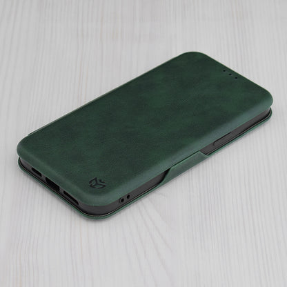 Husa de protectie Techsuit Safe Wallet Plus compatibila cu Apple iPhone 15 Pro, acoperire spate, verde