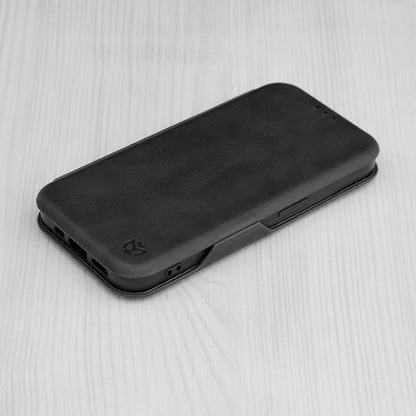 Husa de protectie Techsuit Safe Wallet Plus compatibila cu Apple iPhone 15 Plus, acoperire spate, negru