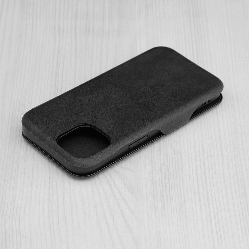 Husa de protectie Techsuit Safe Wallet Plus compatibila cu Apple iPhone 15, acoperire spate, negru