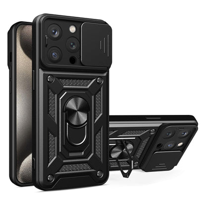 Husa de protectie Techsuit CamShield Series compatibila cu Apple iPhone 15 Pro, acoperire spate, negru