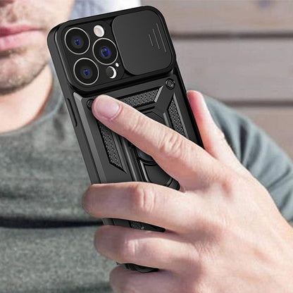 Husa de protectie Techsuit CamShield Series compatibila cu Apple iPhone 15 Plus, acoperire spate, negru