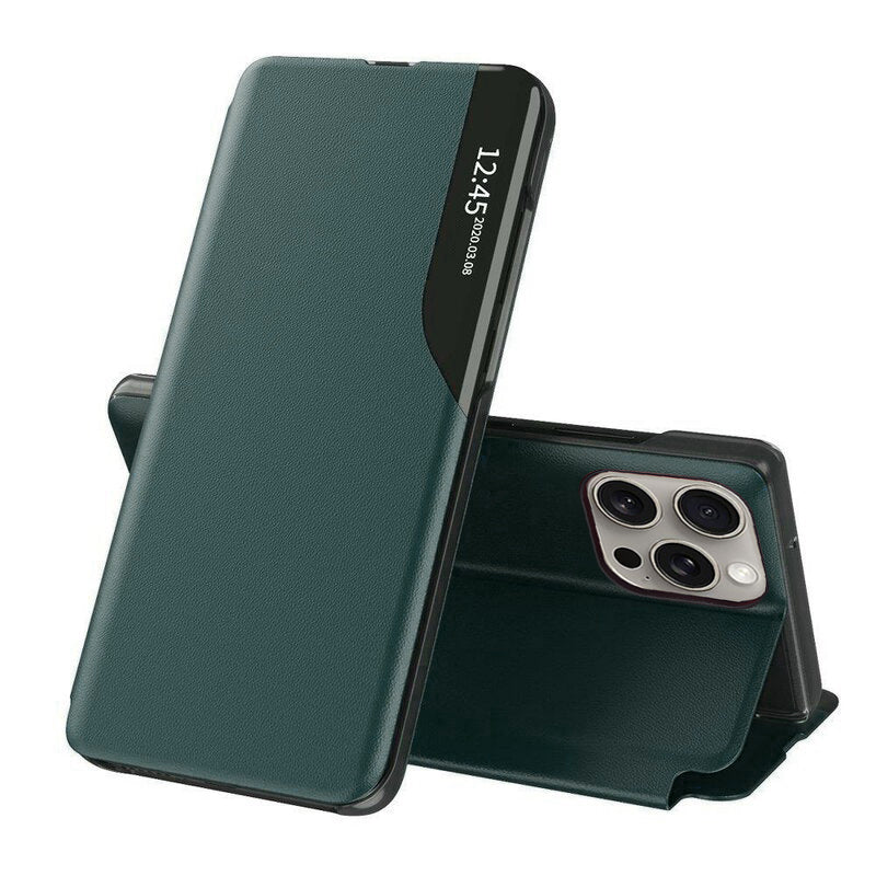 Husa de protectie Techsuit eFold Series compatibila cu Apple iPhone 15 Pro Max, acoperire spate, verde inchis