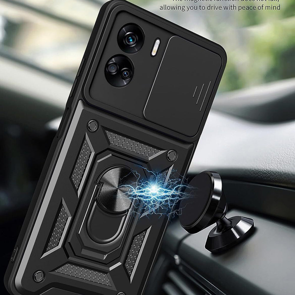 Husa de protectie Techsuit CamShield Series compatibila cu Honor 90 Lite, acoperire spate, negru
