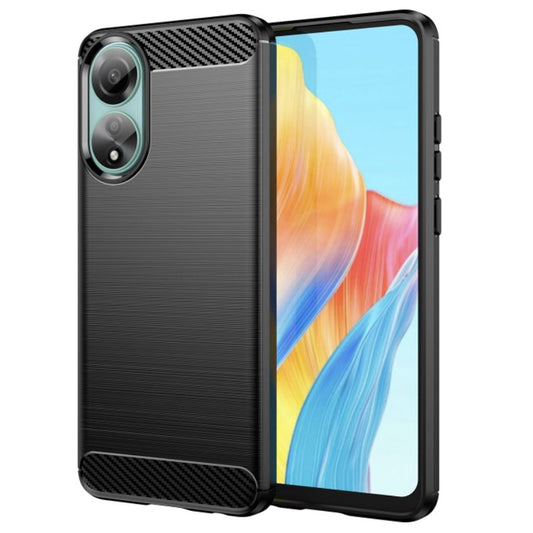 Husa de protectie Techsuit Carbon Siliconecompatibila cu Oppo A78 4G , acoperire spate, negru