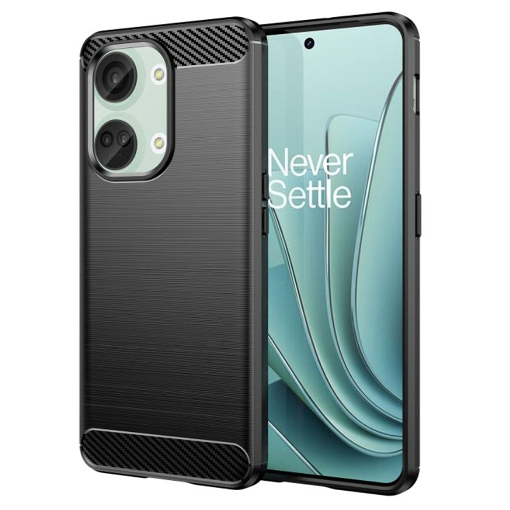 Husa de protectie Techsuit Carbon Siliconecompatibila cu Oneplus Nord 3 , acoperire spate, negru