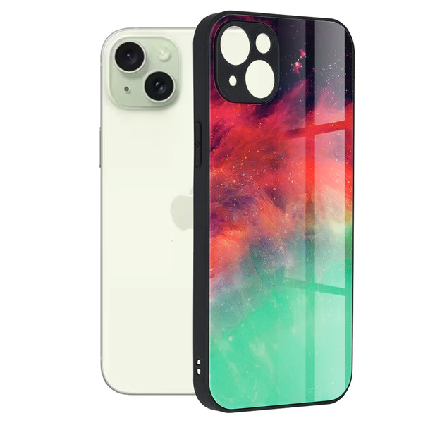 Husa de protectie Techsuit Glaze Series compatibila cu Apple iPhone 15 Plus, acoperire spate, Fiery Ocean