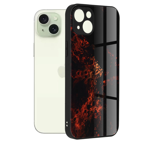 Husa de protectie Techsuit Glaze Series compatibila cu Apple iPhone 15 Plus, acoperire spate, Red Nebula