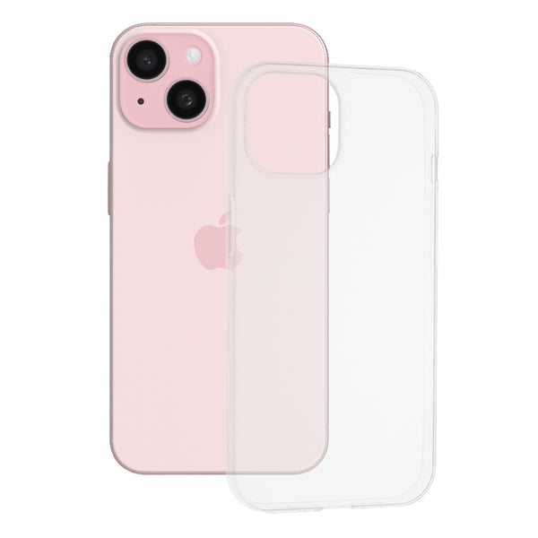 Husa de protectie Techsuit Clear Silicone compatibila cu Apple iPhone 15, acoperire spate, transparent