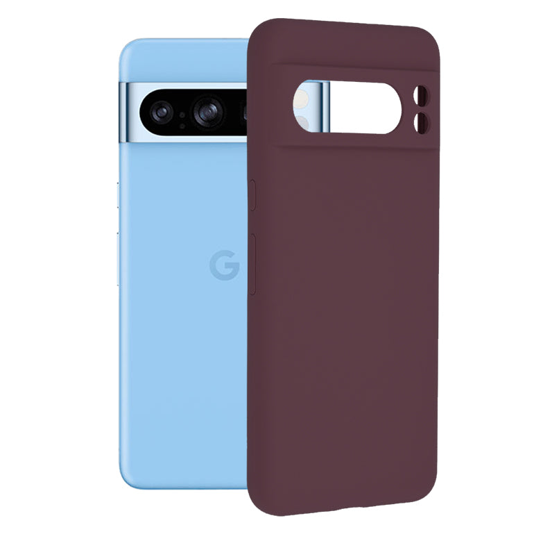 Husa de protectie Techsuit Soft Edge Silicone compatibila cu Google Pixel 8 Pro, acoperire spate, visiniu