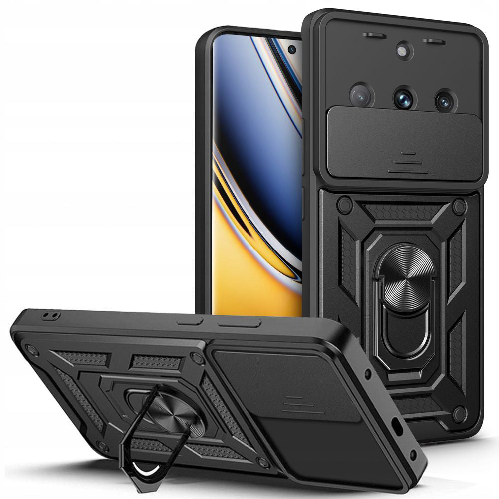 Husa de protectie Techsuit CamShield Series compatibila cu Realme 11 Pro, acoperire spate, negru