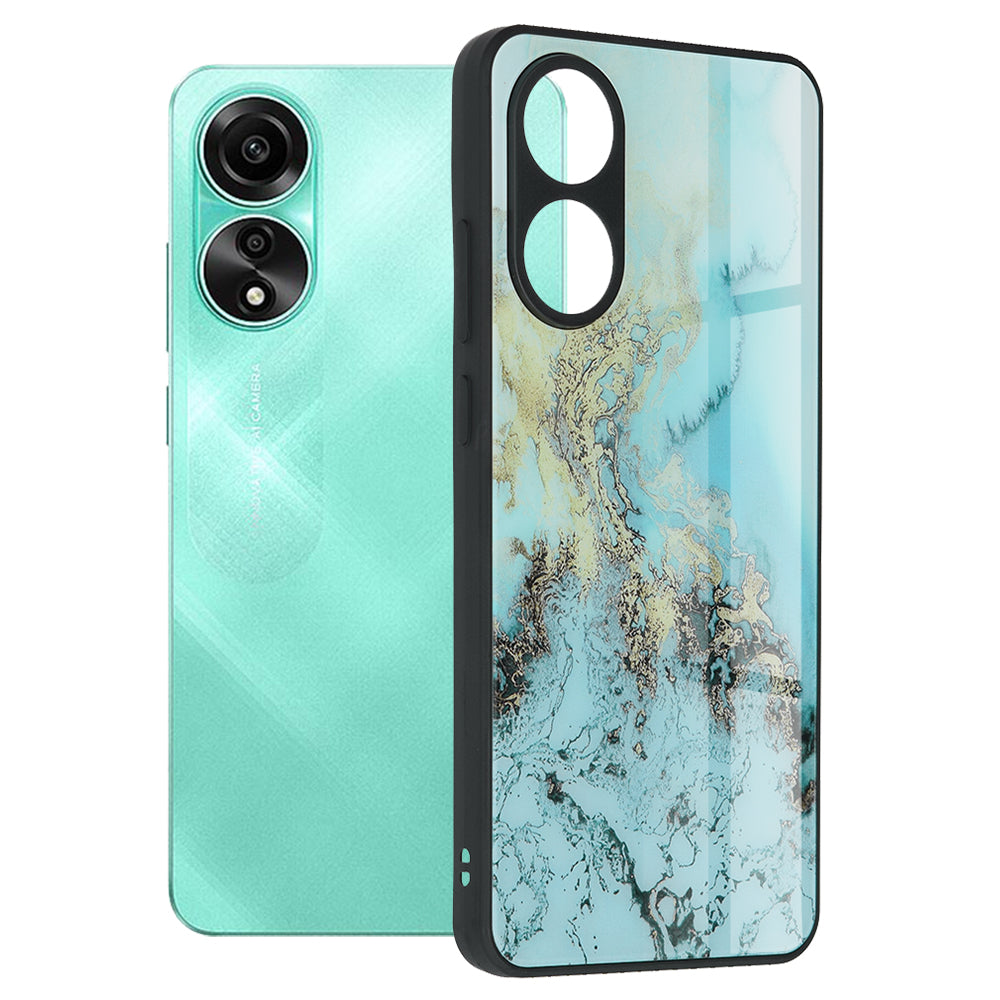Husa de protectie Techsuit Glaze Series compatibila cu Oppo A78 4G, acoperire spate, Blue Ocean
