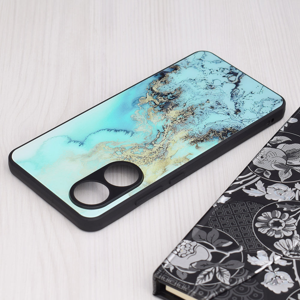 Husa de protectie Techsuit Glaze Series compatibila cu Oppo A78 4G, acoperire spate, Blue Nebula