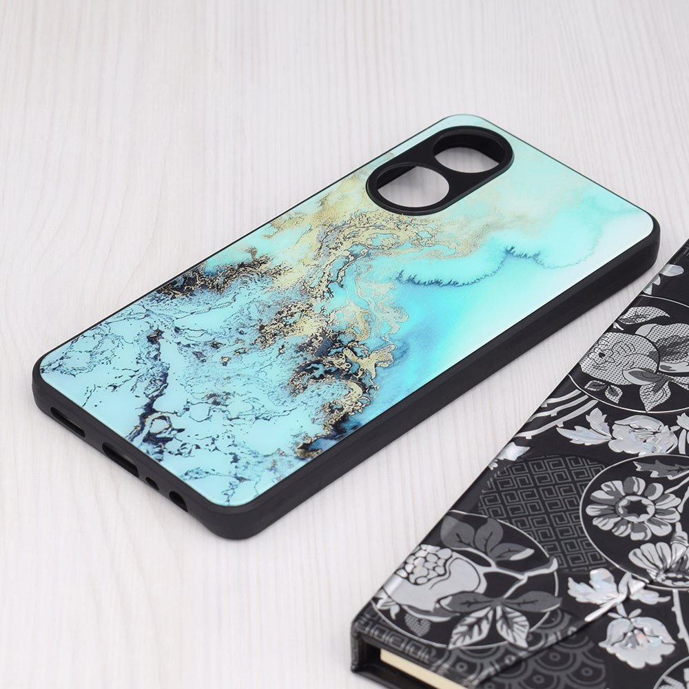 Husa de protectie Techsuit Glaze Series compatibila cu Oppo A78 4G, acoperire spate, Blue Nebula
