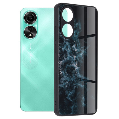 Husa de protectie Techsuit Glaze Series compatibila cu Oppo A78 4G, acoperire spate, Blue Nebula