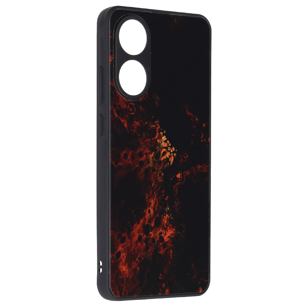 Husa de protectie Techsuit Glaze Series compatibila cu Oppo A78 4G, acoperire spate, Fiery Ocean