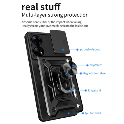 Husa de protectie Techsuit CamShield Series compatibila cu Oppo A78 4G, acoperire spate, negru