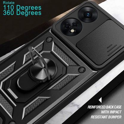Husa de protectie Techsuit CamShield Series compatibila cu Oppo A78 4G, acoperire spate, negru