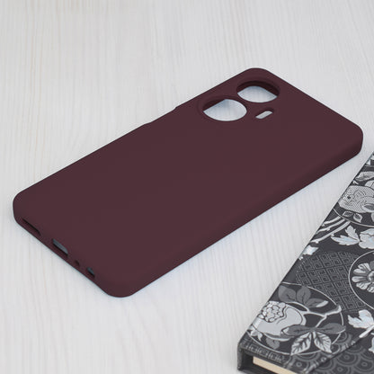 Husa de protectie Techsuit Soft Edge Silicone compatibila cu Realme C55, acoperire spate, visiniu