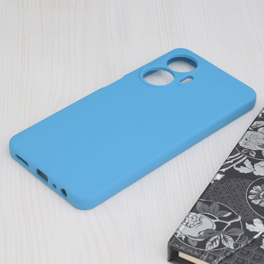 Husa de protectie Techsuit Soft Edge Silicone compatibila cu Realme C55, acoperire spate, albastru deschis