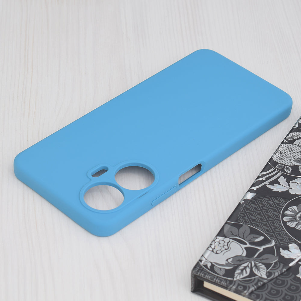 Husa de protectie Techsuit Soft Edge Silicone compatibila cu Realme C55, acoperire spate, albastru deschis