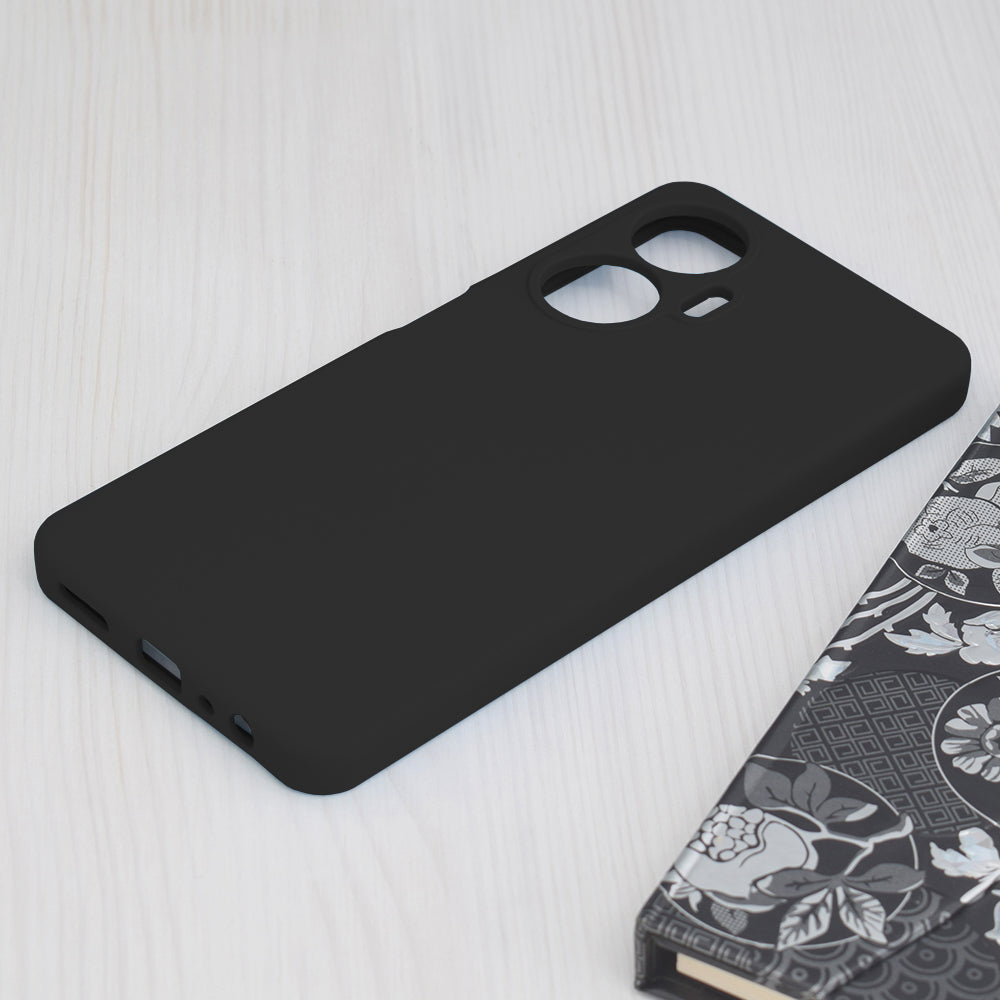 Husa de protectie Techsuit Soft Edge Silicone compatibila cu Realme C55, acoperire spate, negru