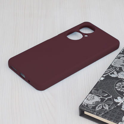 Husa de protectie Techsuit Soft Edge Silicone compatibila cu Huawei nova 11i, acoperire spate, visiniu