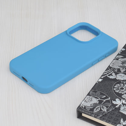 Husa de protectie Techsuit Soft Edge Silicone compatibila cu Apple iPhone 15 Pro Max, acoperire spate, albastru deschis