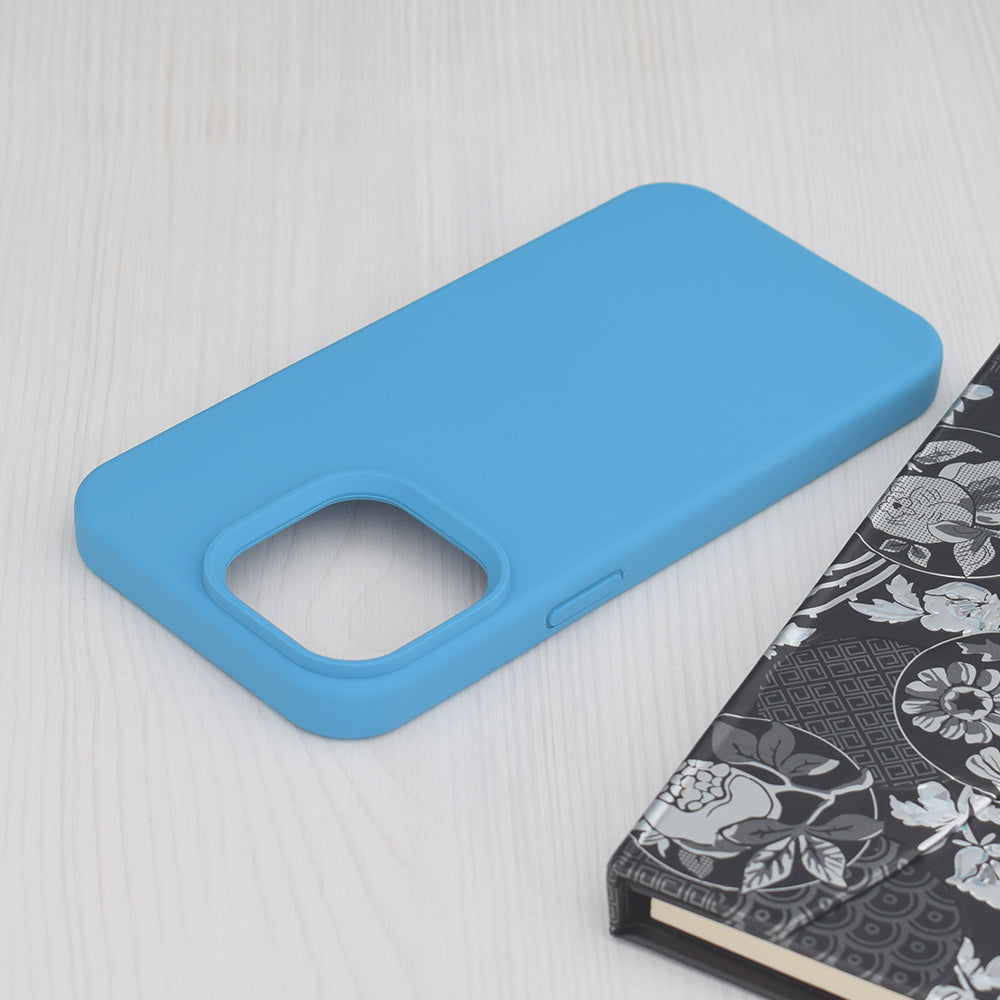 Husa de protectie Techsuit Soft Edge Silicone compatibila cu Apple iPhone 15 Pro Max, acoperire spate, albastru deschis