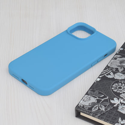 Husa de protectie Techsuit Soft Edge Silicone compatibila cu Apple iPhone 15 Plus, acoperire spate, albastru deschis