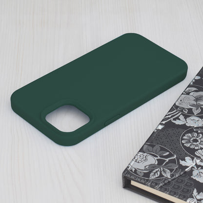 Husa de protectie Techsuit Soft Edge Silicone compatibila cu Apple iPhone 15 Plus, acoperire spate, verde inchis