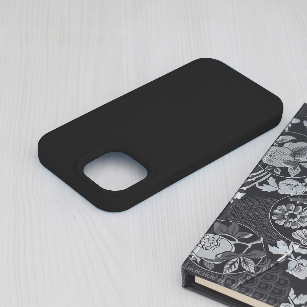 Husa de protectie Techsuit Soft Edge Silicone compatibila cu Apple iPhone 15, acoperire spate, negru