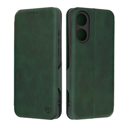 Husa de protectie Techsuit Safe Wallet Plus compatibila cu Oppo A78 4G, acoperire spate, verde