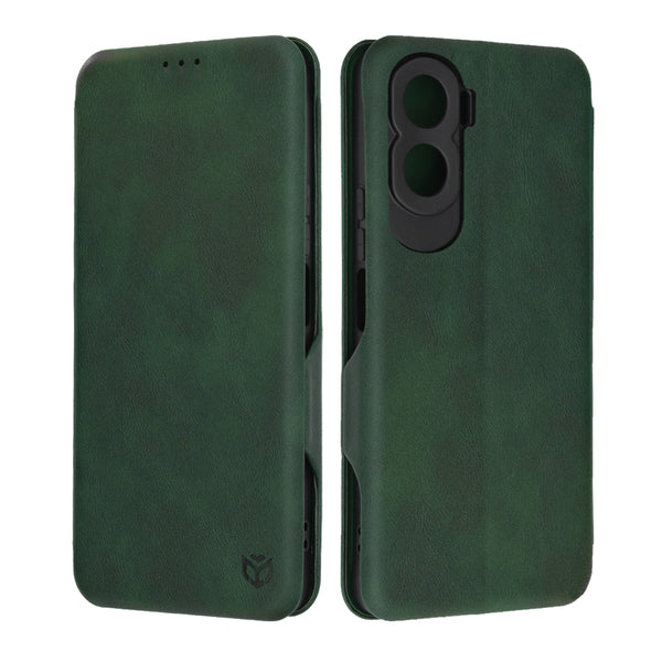 Husa de protectie Techsuit Safe Wallet Plus compatibila cu Honor 90 Lite, acoperire spate, verde