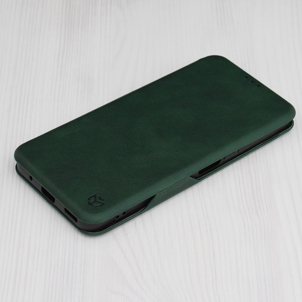 Husa de protectie Techsuit Safe Wallet Plus compatibila cu Honor 90 Lite, acoperire spate, verde