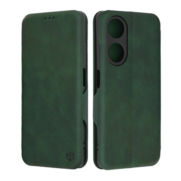 Husa de protectie Techsuit Safe Wallet Plus compatibila cu Oppo A98 5G, acoperire spate, verde