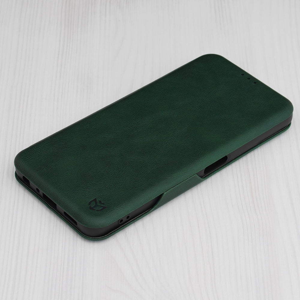Husa de protectie Techsuit Safe Wallet Plus compatibila cu Oppo A98 5G, acoperire spate, verde