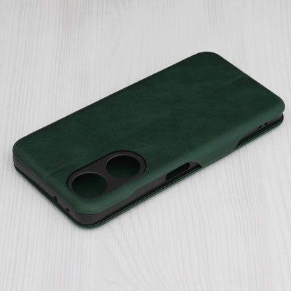 Husa de protectie Techsuit Safe Wallet Plus compatibila cu Oppo A98 5G, acoperire spate, verde