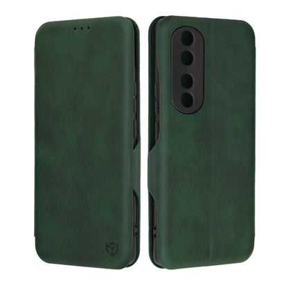 Husa de protectie Techsuit Safe Wallet Plus compatibila cu Honor 90 Pro, acoperire spate, verde