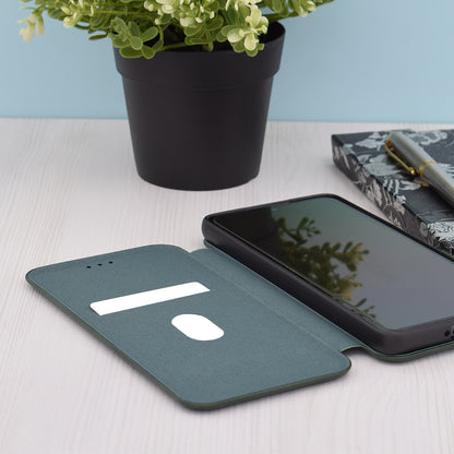 Husa de protectie Techsuit Safe Wallet Plus compatibila cu Honor 90 Pro, acoperire spate, verde