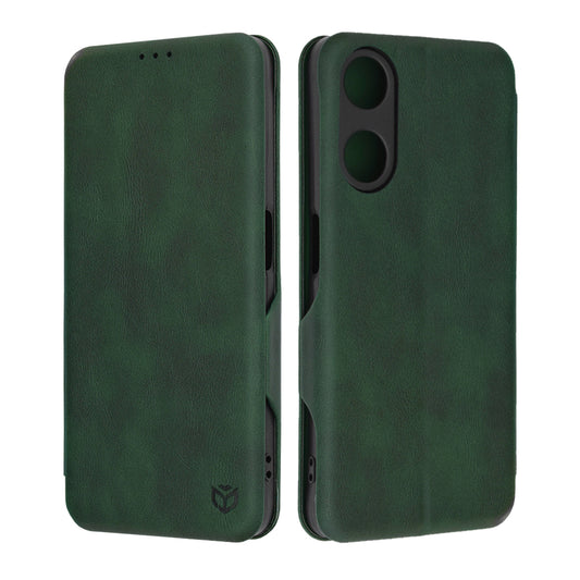 Husa de protectie Techsuit Safe Wallet Plus compatibila cu Oppo A78 5G, acoperire spate, verde