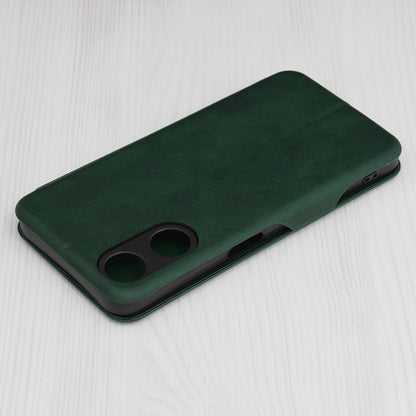 Husa de protectie Techsuit Safe Wallet Plus compatibila cu Oppo A58 5G, acoperire spate, verde