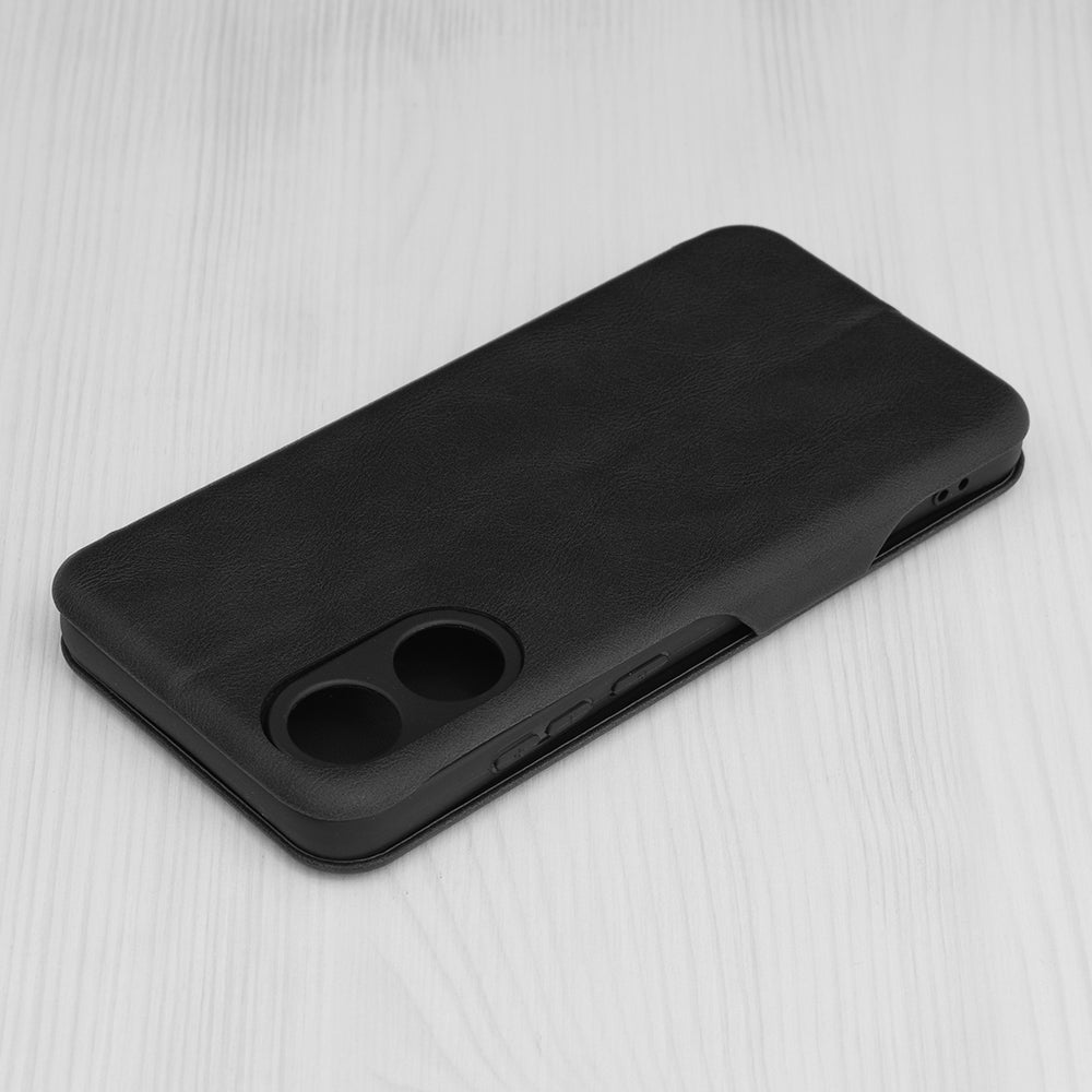 Husa de protectie Techsuit Safe Wallet Plus compatibila cu Oppo A78 4G, acoperire spate, negru