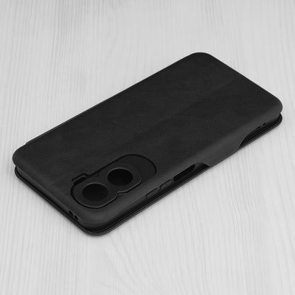 Husa de protectie Techsuit Safe Wallet Plus compatibila cu Honor 90 Lite, acoperire spate, negru