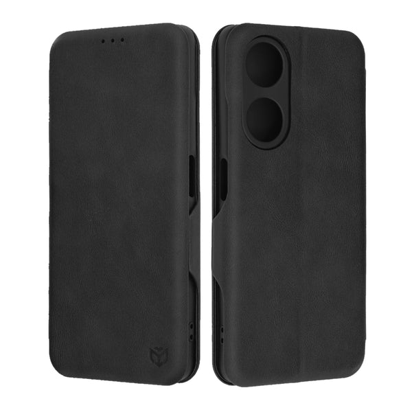 Husa de protectie Techsuit Safe Wallet Plus compatibila cu Oppo A98 5G, acoperire spate, negru