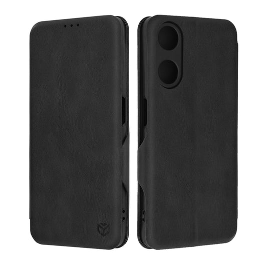 Husa de protectie Techsuit Safe Wallet Plus compatibila cu Oppo A58 5G, acoperire spate, negru