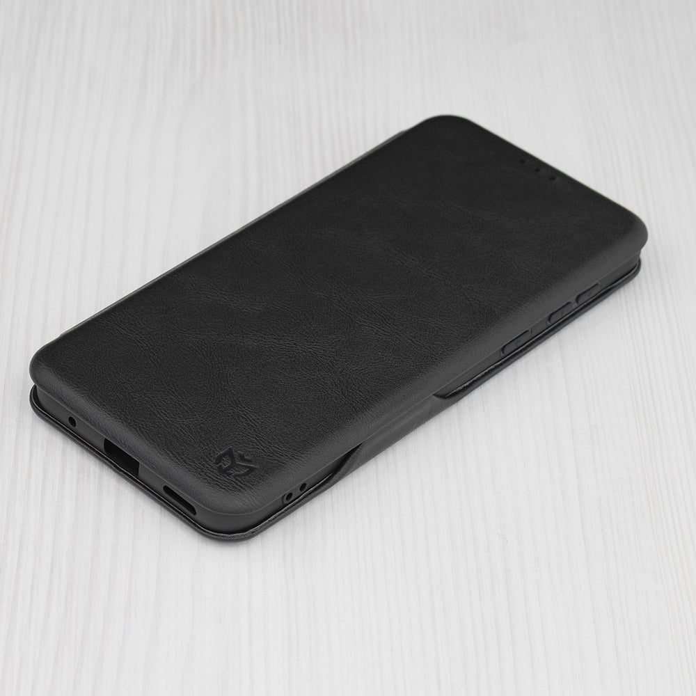Husa de protectie Techsuit Safe Wallet Plus compatibila cu Motorola Moto E13, acoperire spate, negru